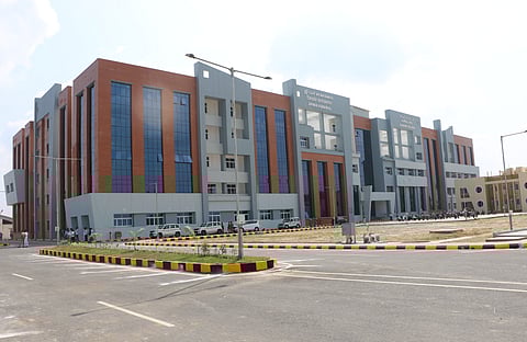 The academic building of Jawaharlal Institute of Postgraduate Medical Education and Research in Karaikal that was inaugurated on Sunday, Feb 25, 2024.