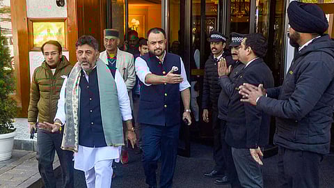 Karnataka Deputy Chief Minister DK Shivakumar, in Shimla.