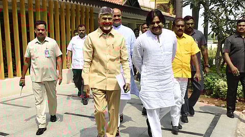 TDP supremo N Chandrababu Naidu and Janasena chief Pawan Kalyan together who are in alliance release the first list of candidates for upcoming elections.