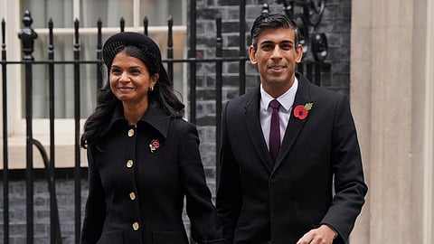 British Prime Minister Rishi Sunak and his wife, Akshata Murty.