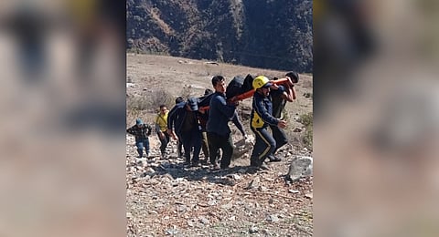 The vehicle, carrying a total of seven passengers, met with this devastating accident.