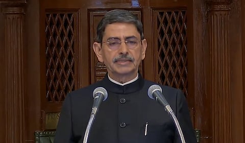 Governor RN Ravi addresses the Tami Nadu Assembly session on Monday, Feb 12, 2024.
