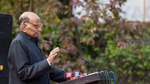 Nationalist Congress Party (Sharad group) Chief Sharad Pawar addresses at a 'Youth with Sharad' event, in New Delhi