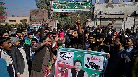 Supporters of Pakistan's Former Prime Minister Imran Khan's party