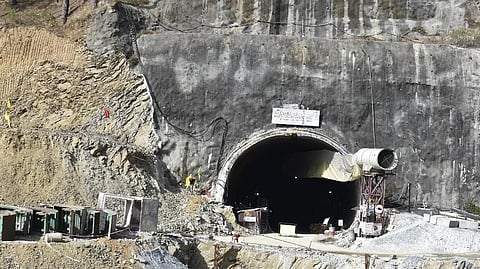 Silkyara tunnel construction site.