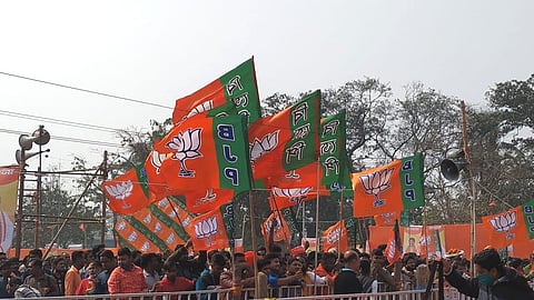 BJP flags used for representative purpose only