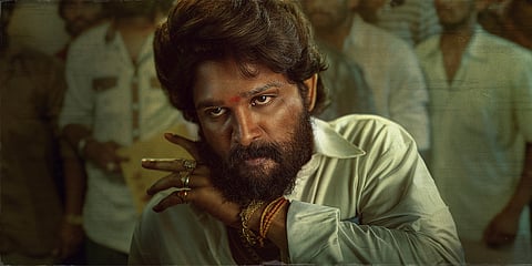 Actor Allu Arjun in a still from 'Pushpa: The Rise'