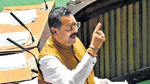 BJP MLA Basanagouda Patil Yatnal speaks at the Assembly on Wednesday