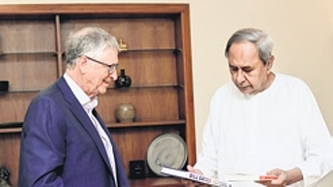 Bill Gates with Chief Minister Naveen Patnaik.