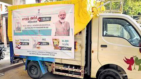 Vans deployed at National Cooperative Consumers’ Federation of India office in Chennai