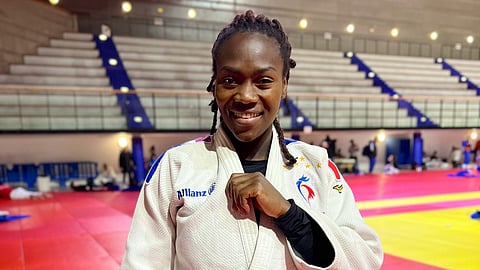 French judoka Clarisse Agbegnenou.