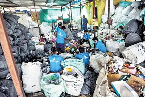 A sight at the godown of Goodeebag.