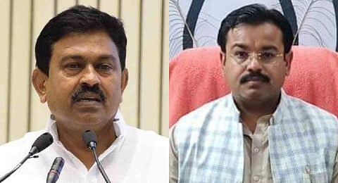 Union minister Ajay Mishra (L) and his son Ashish Mishra (R), the main accused in the 2021 Lakhimpur Kheri violence.