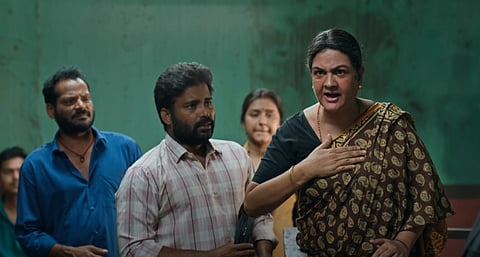 YouTube screengrab from the trailer of 'J Baby' starring Urvashi and Dinesh.