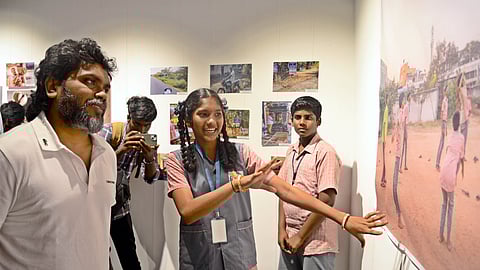 Director Pa Ranjith at the photography exhibition.