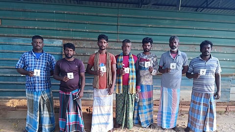 The apprehended fishermen