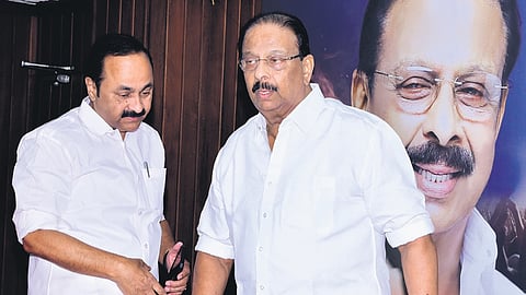KPCC president K Sudhakaran and Opposition leader V D Satheesan.