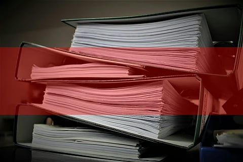 Image of case files used for representational purposes only