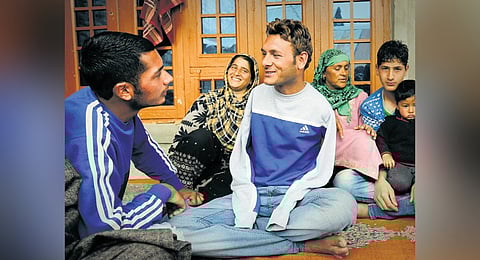 Specially-abled Jammu cricketer Amir Hussain Lone