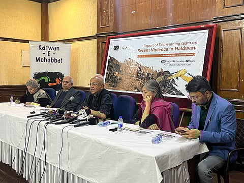 The report being released at Press Club of India