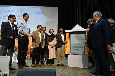 SRM University president Dr Sathyanarayanan re-launches School of Liberal Arts and Social Sciences as Easwari School of Liberal Arts at the campus.