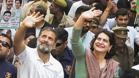 Congress leaders Rahul Gandhi and Priyanka Gandhi.