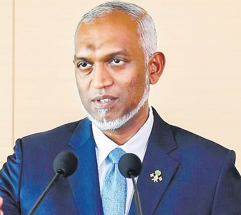 Opposition protests against Muizzu as he talks about withdrawal of Indian troops