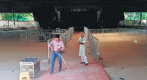 The amphitheater at Cusat where the stampede occured.