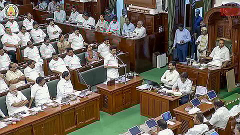 Tamil Nadu CM M.K. Stalin moves a resolution against the 'One Nation One Election' policy in the State Assembly, in Chennai on Wednesday.