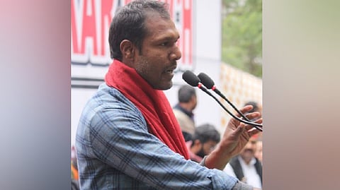 The disqualified CPI-ML MLA, Manoj Manzil.