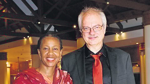 Morten P Meldel and Phaedria Marie St HIlaire.