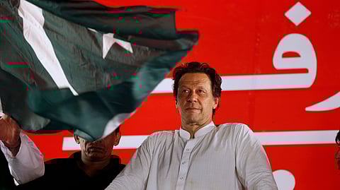 In this file image - Pakistani politician Imran Khan, chief of the Pakistan Tehreek-e-Insaf party, arrives to address an election campaign rally on July 21, 2018, in Islamabad, Pakistan.