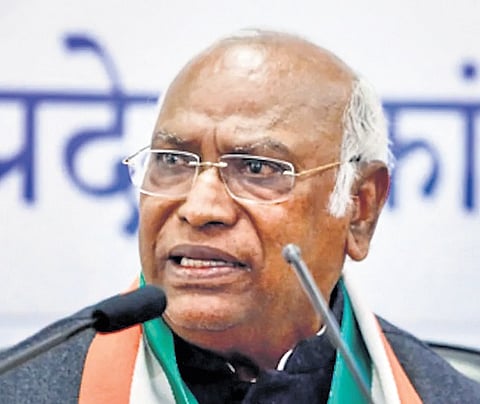 Congress chief and leader of the Opposition Mallikarjun Kharge.