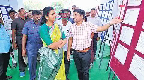 Health Minister Vidadala Rajini takes part in Kondaveedu Fort Fest.