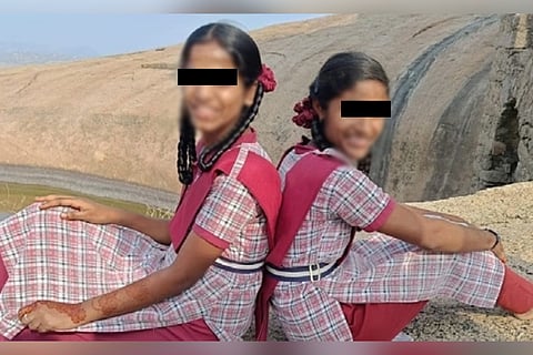 The two girls who allegedly died by suicide at the SC girls hostel in Bhuvanagiri, Hyderabad.