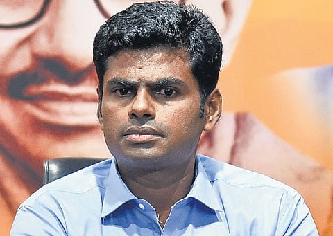 BJP state president K Annamalai.