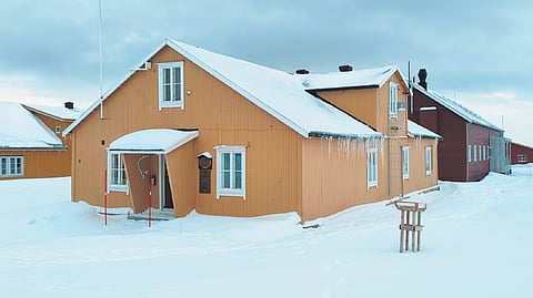 The Indian research station in the Arctic