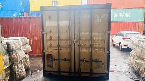 Shipping container detained by CBI at the Visakhapatnam Port.