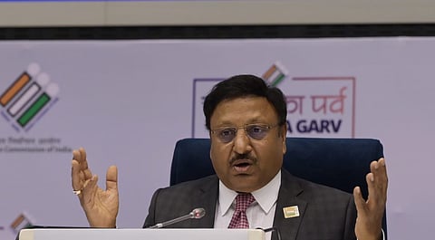 Chief Election Commissioner Rajiv Kumar announced the schedule for the elections in New Delhi on Saturday