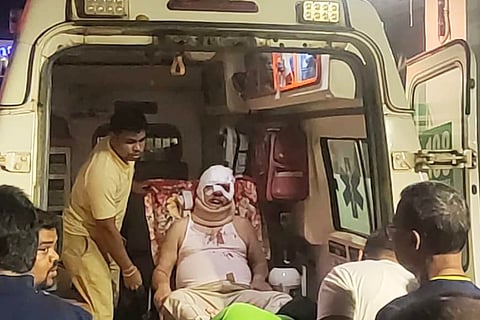 The BJD Rajya Sabha member's car collided with a gas tanker. The MP and his injured staff are undergoing treatment.