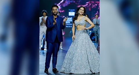Varun Chakkilam’s latest collection, ‘Lenora,’ was unveiled at Lakme Fashion Week 2024 with Sara Ali Khan gracing the ramp as the showstopper.