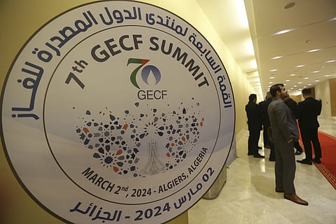 Officials and delegates attend the seventh Gas Exporting Countries Forum hosted in Algeria, Thursday, Feb 29, 2024.