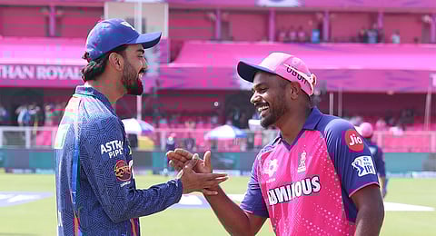 RR captain Sanju Samson and LSG captain KL Rahul.