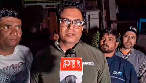 Rat-hole miner Wakeel Hassan speaks with PTI after his house was razed in a demolition drive carried out by the DDA at Khajoori Khas area of New Delhi on Feb. 29, 2024.