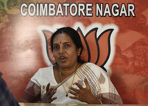 BJP Mahila Morcha national president and Coimbatore BJP MLA Vanathi Srinivasan.