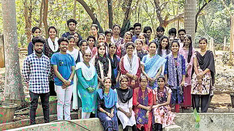 Interns from various colleges at DNCSs Biodiversity Park situated at Rani Chandramani Devi Government Hospital in Visakhapatnam.