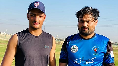 KKR's new recruit Allah Mohammad Ghazanfar with his elder brother Atta Mohammad Ghazanfar