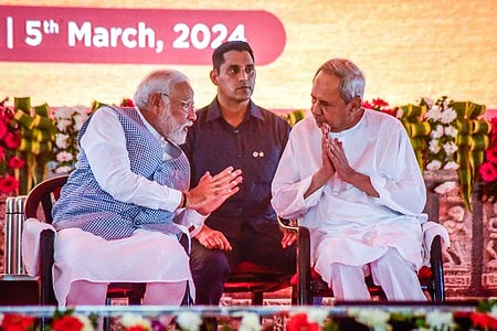 Prime Minister Narendra Modi and Odisha Chief Minister Naveen Patnaik.