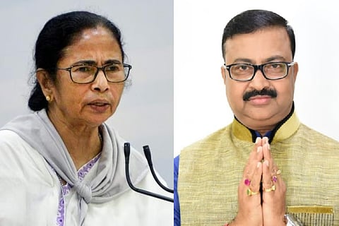 L-R: TMC supremo and West Bengal CM Mamata Banerjee and her younger brother Babun Banerjee