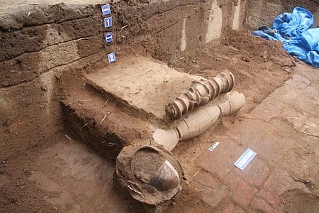 Image of terracotta pipelines found at Keeladi site.